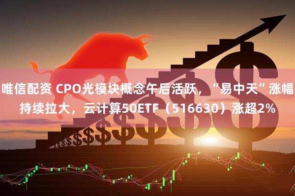 唯信配资 CPO光模块概念午后活跃，“易中天”涨幅持续拉大，云计算50ETF（516630）涨超2%